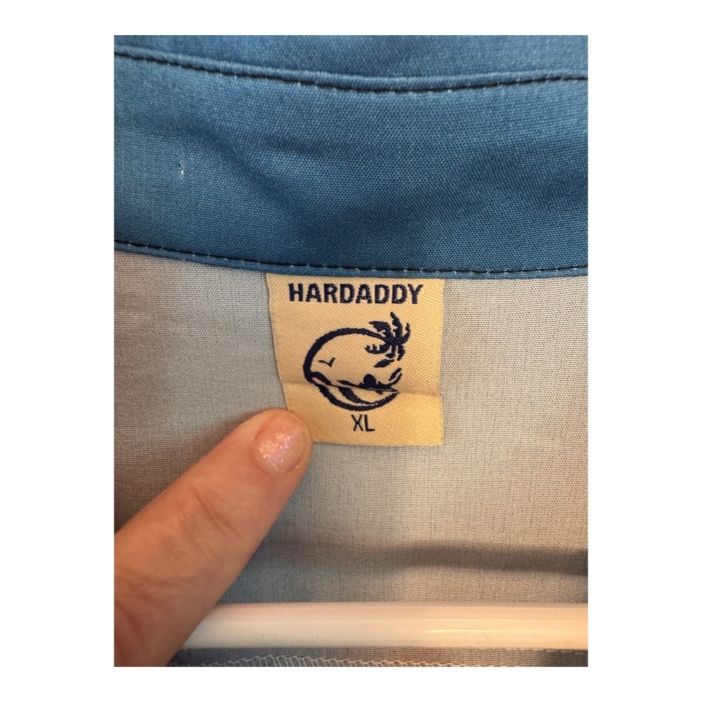 Hardaddy Mens XL Blue Atomic Starburst Bowling Shirt Retro Rockabilly 1442660# - Picture 3 of 9